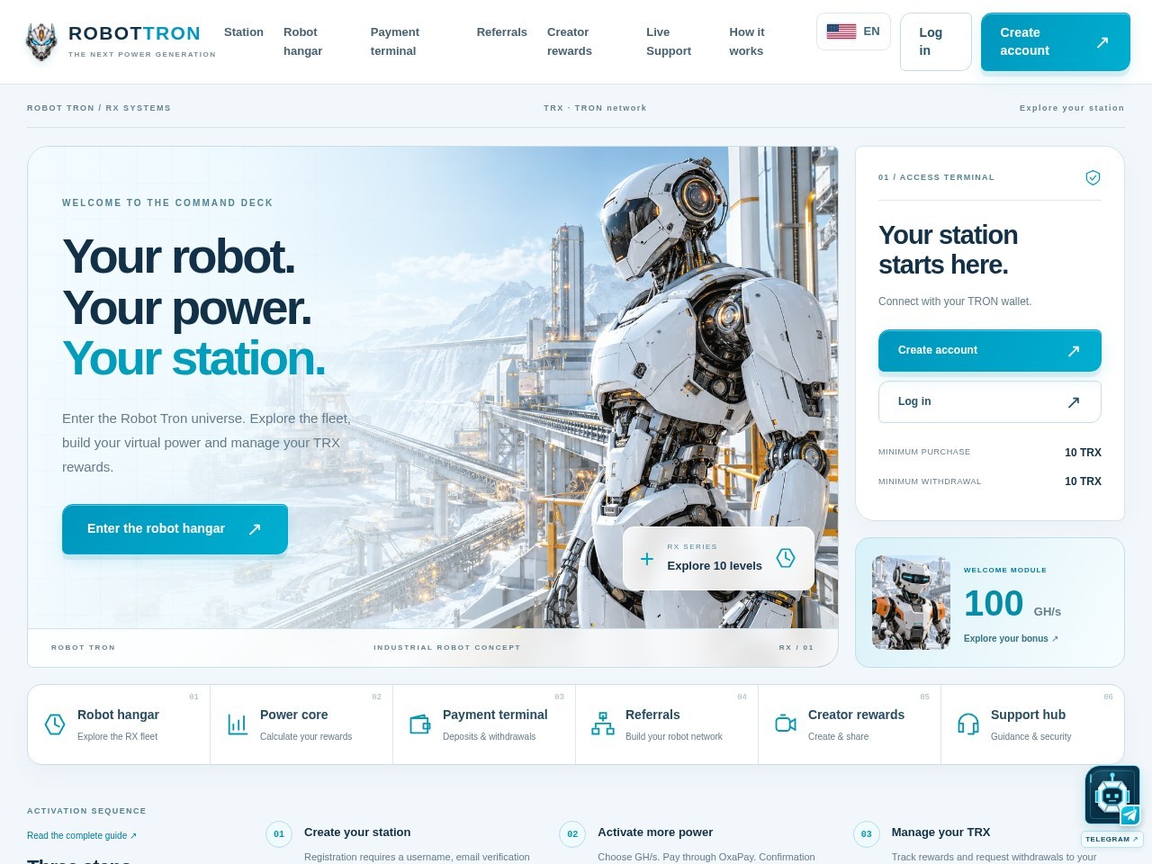 Хайп проект Robot Tron