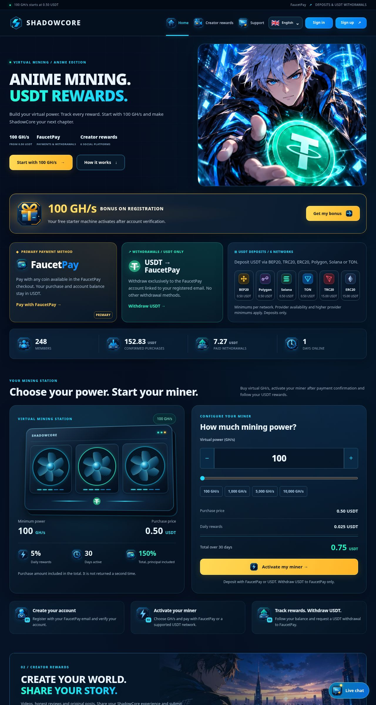 Инвестиционный проект Shadowcore