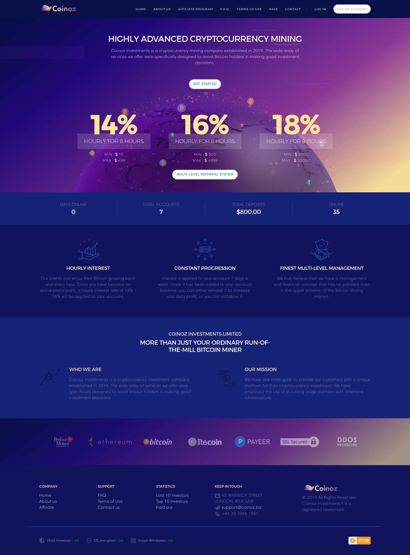 Инвестиционный проект Coinoz Инвестиционный проект Coinoz