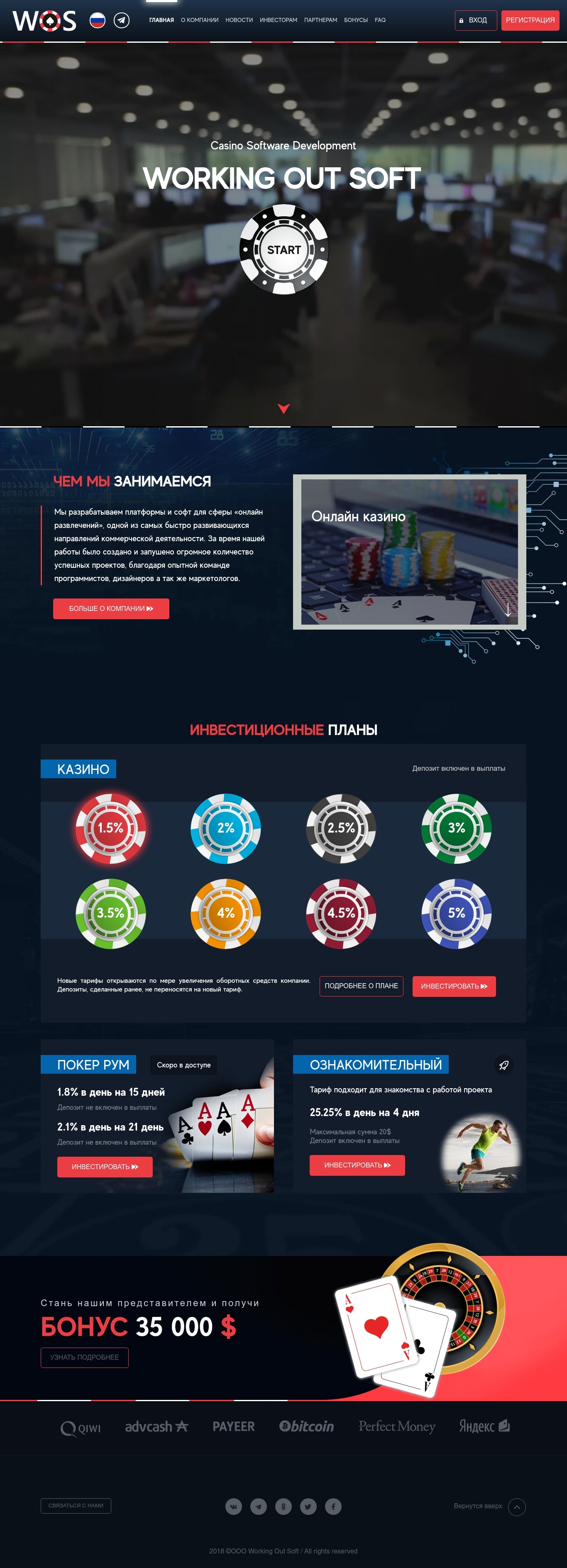 Инвест проект WorkingOutSoft