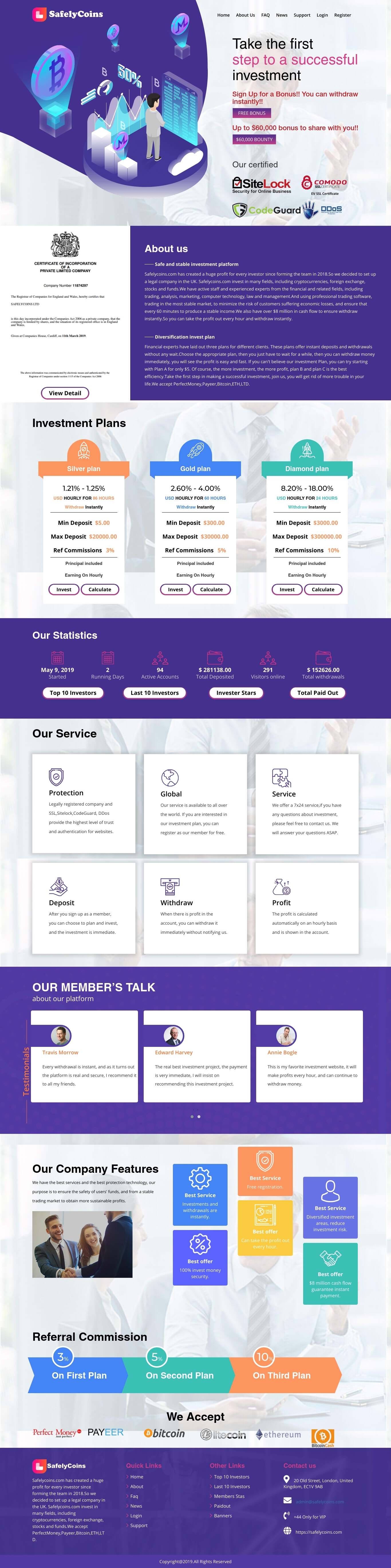 Игровой хайп проект Safelycoins