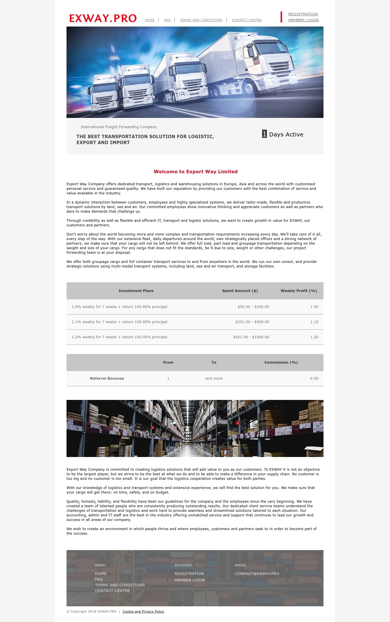 Инвестиционный проект Export Way Limited Инвестиционный проект Export Way Limited