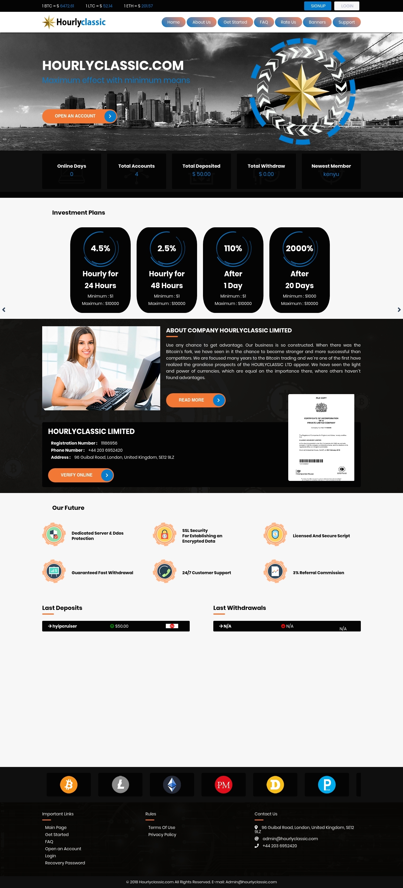 HYIP проект Hourlyclassic HYIP проект Hourlyclassic