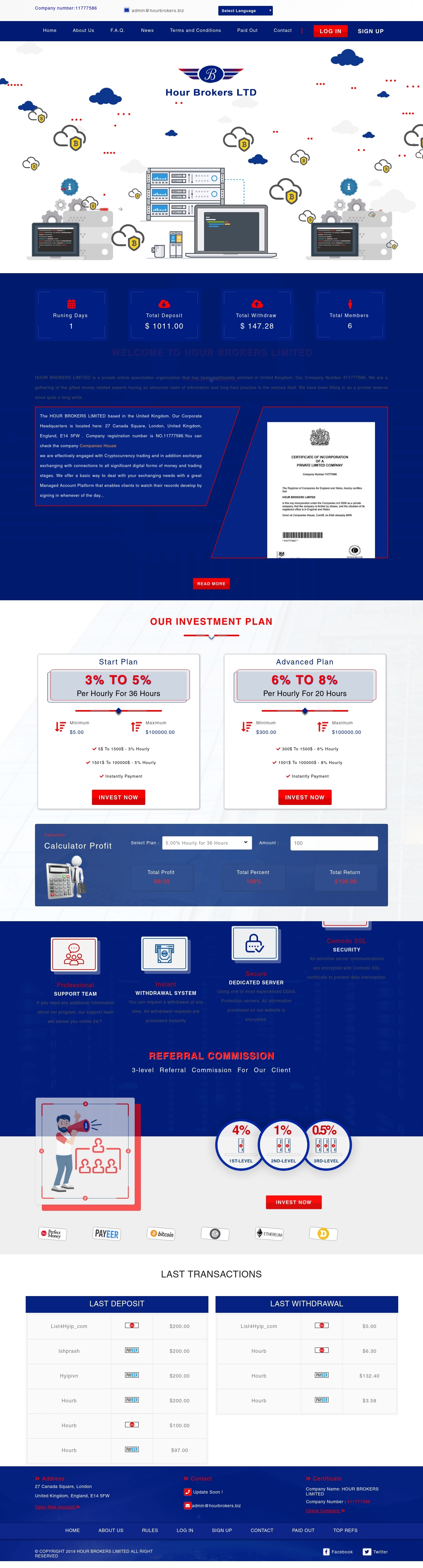 Хайп Hour Brokers Limited Хайп Hour Brokers Limited