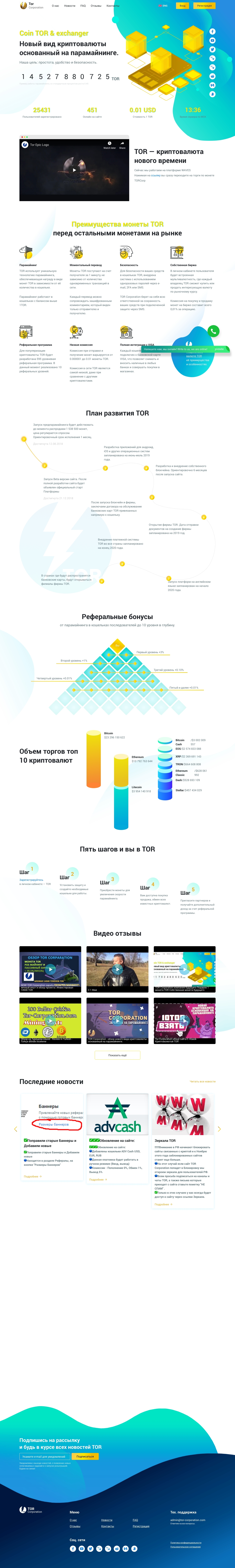 Хайп проект Tor Corporation