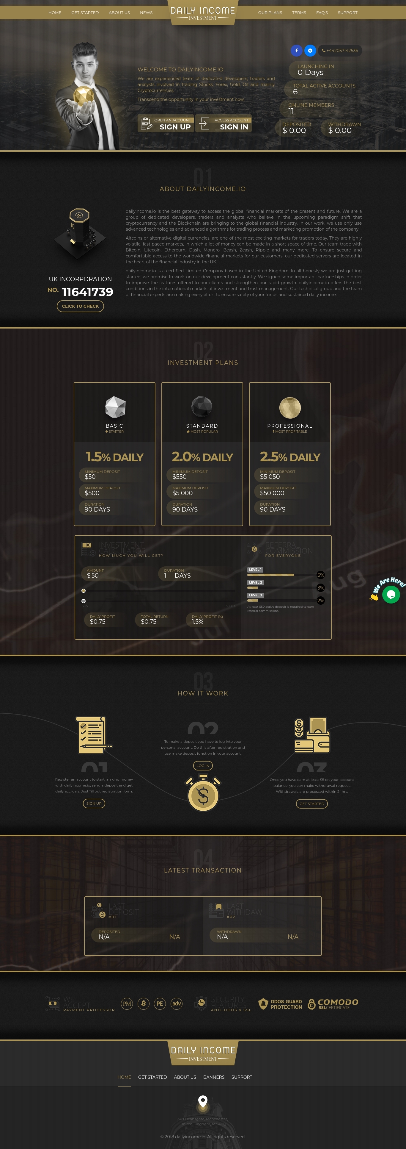 Инвестиционный проект Daily Income Инвестиционный проект Daily Income