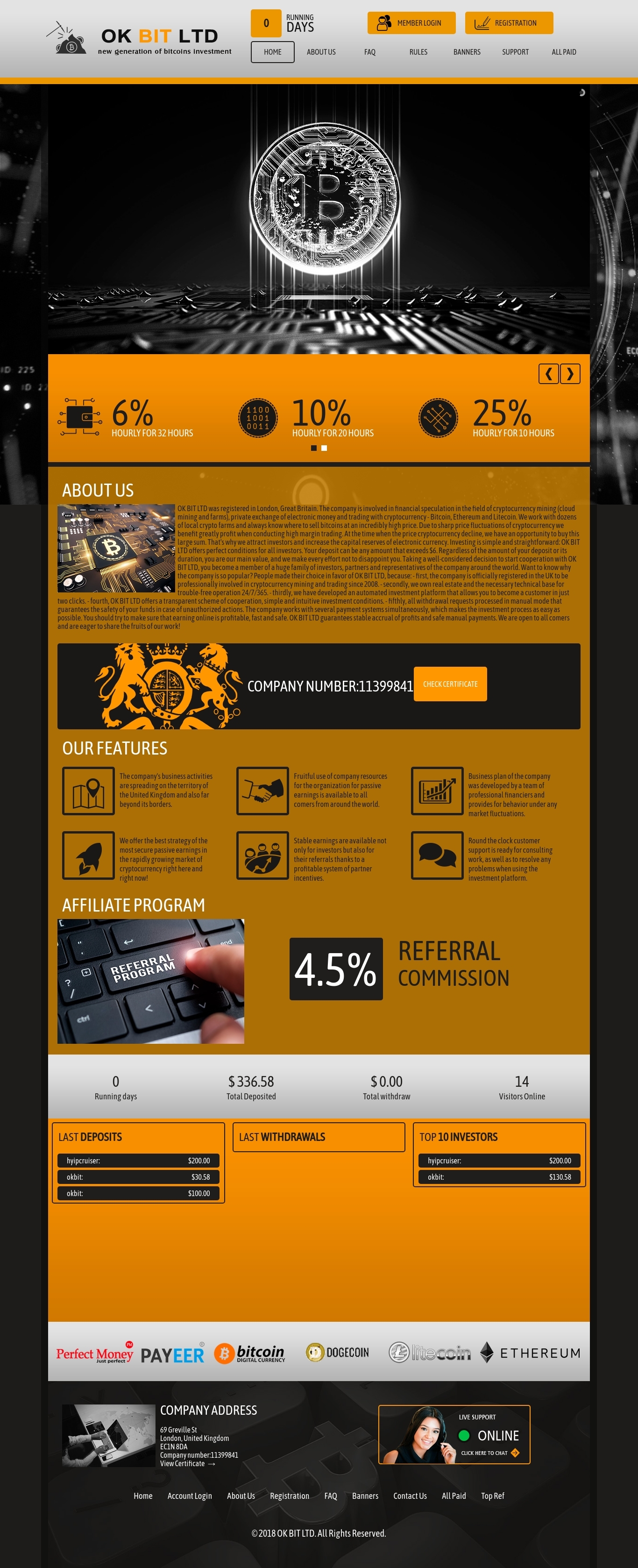 Инвестиционный хайп OK BIT LTD Инвестиционный хайп OK BIT LTD