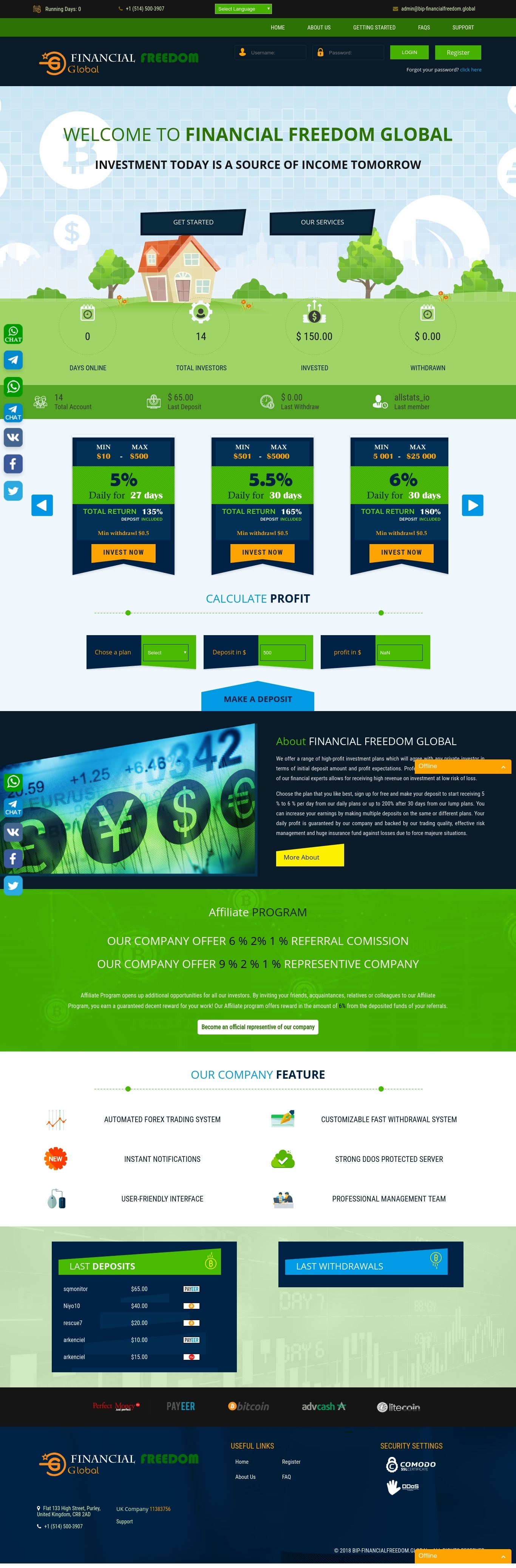 Игровой хайп проект Financial Freedom Global ltd Игровой хайп проект Financial Freedom Global ltd
