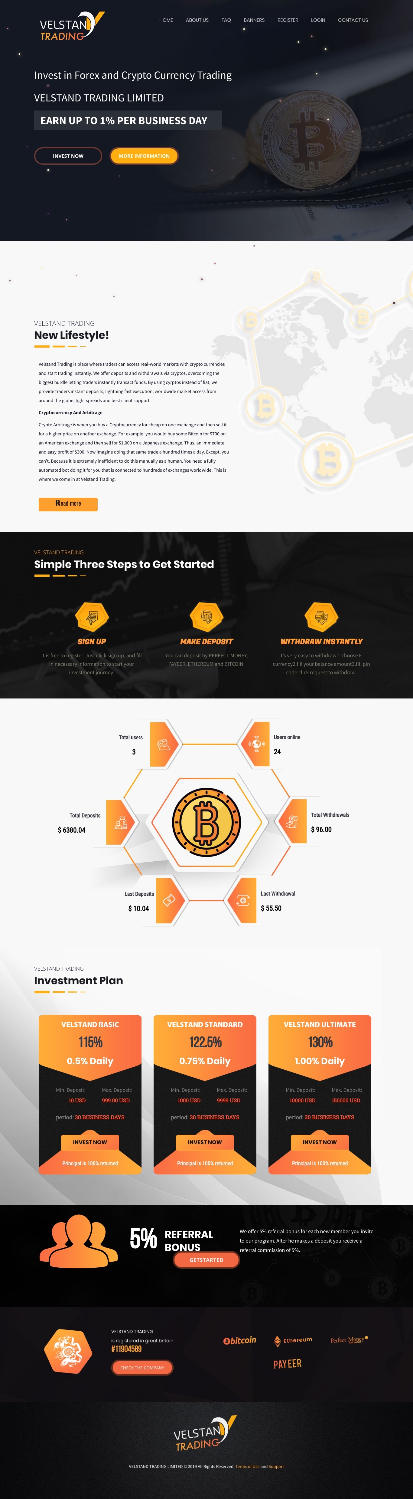 Игровой хайп проект Velstand Trading Limited