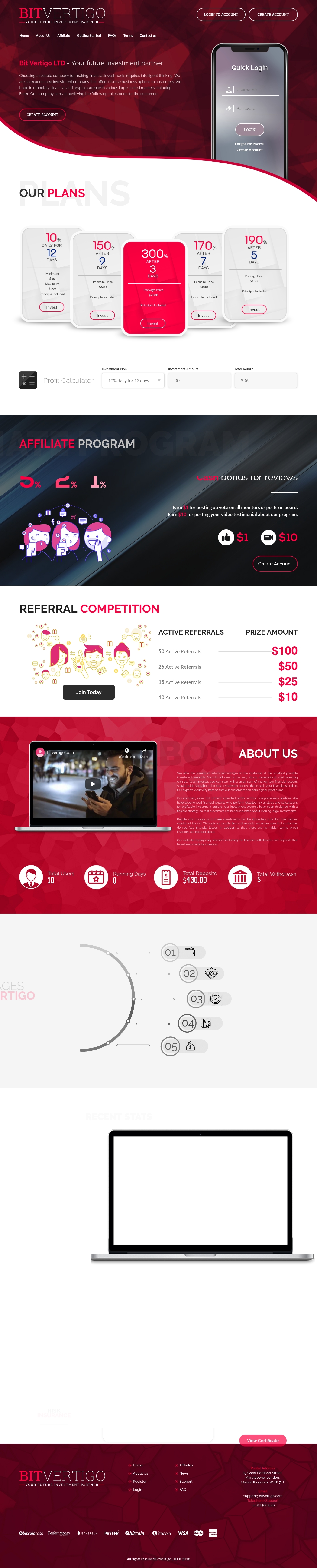 Инвест проект Bit Vertigo LTD