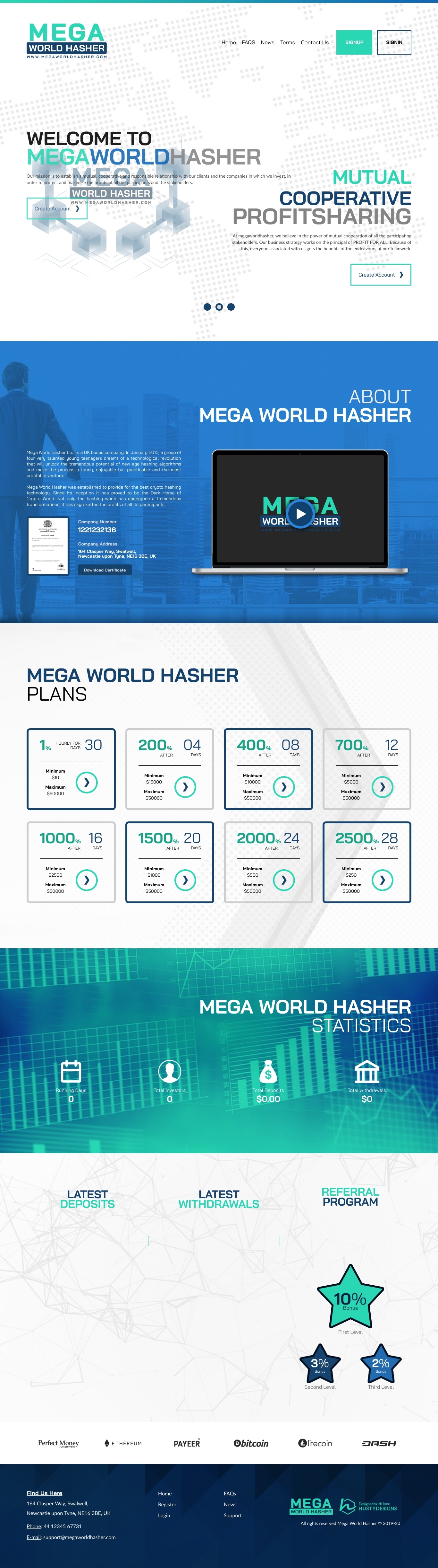 HYIP игра Megaworldhasher
