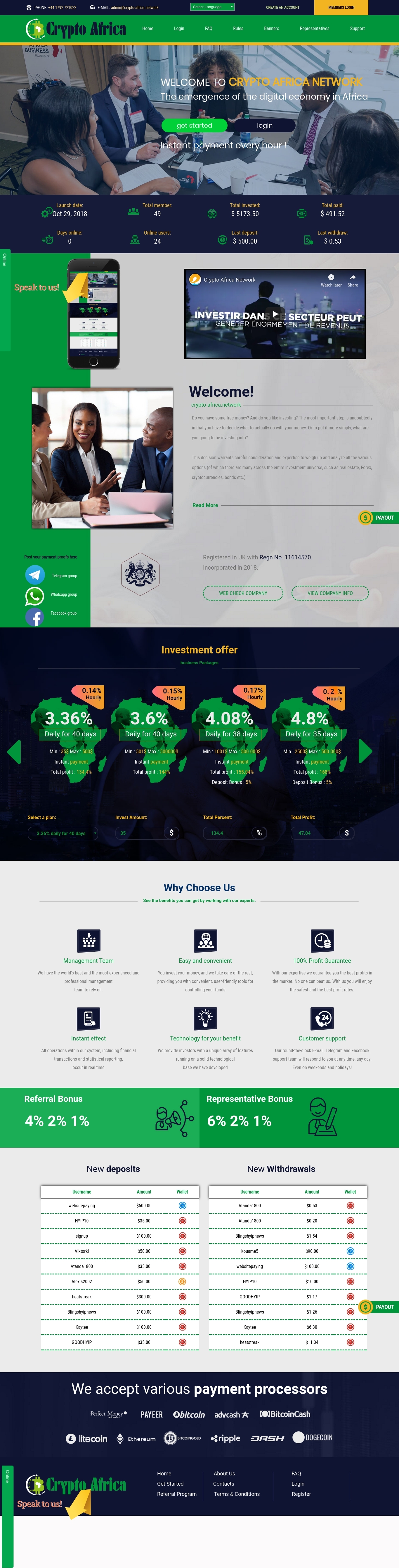 Хайп игра Crypto-africa