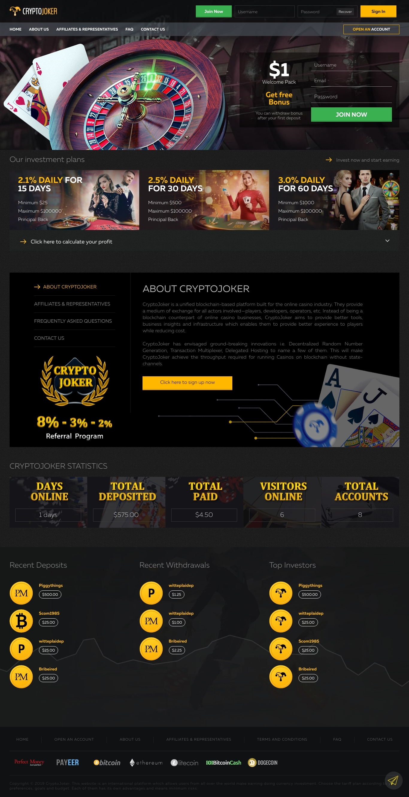 Инвест проект Cryptojoker Инвест проект Cryptojoker