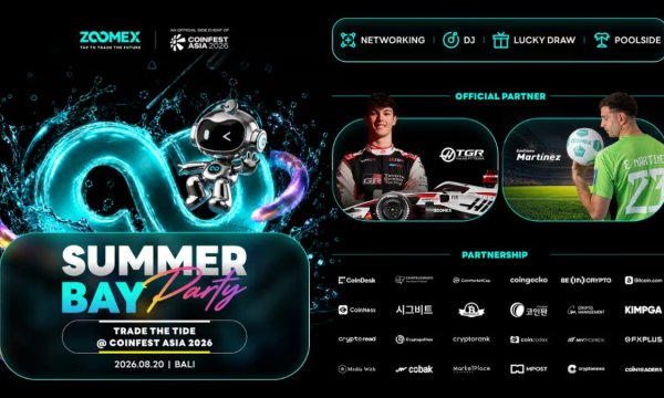Zoomex to Attend Coinfest Asia 2026 as Gold Sponsor and Host Summer Bay Party in Bali