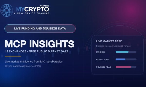 MyCryptoParadise Launches MCP Insights: Free Live Crypto Funding Rates and Squeeze Probability Across 12 Exchanges MyCryptoParadise Launches MCP Insights: Free Live Crypto Funding Rates and Squeeze Probability Across 12 Exchanges