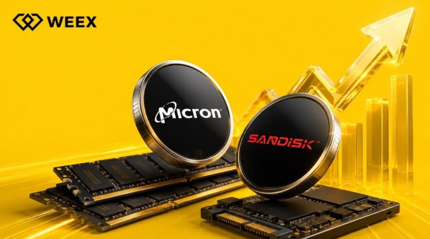 Memory Chip «Supercycle» толкает акции Micron и SanDisk вверх в 2026 году. WEEX открывает эту сделку для всех через токенизированные акции Memory Chip «Supercycle» толкает акции Micron и SanDisk вверх в 2026 году. WEEX открывает эту сделку для всех через токенизированные акции