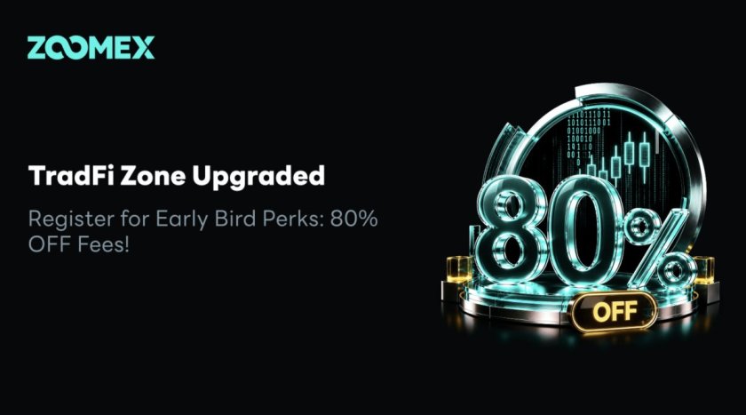 Zoomex запускает обновление TradFi Zone с кампанией Early Bird и скидкой 80% на комиссии Zoomex запускает обновление TradFi Zone с кампанией Early Bird и скидкой 80% на комиссии