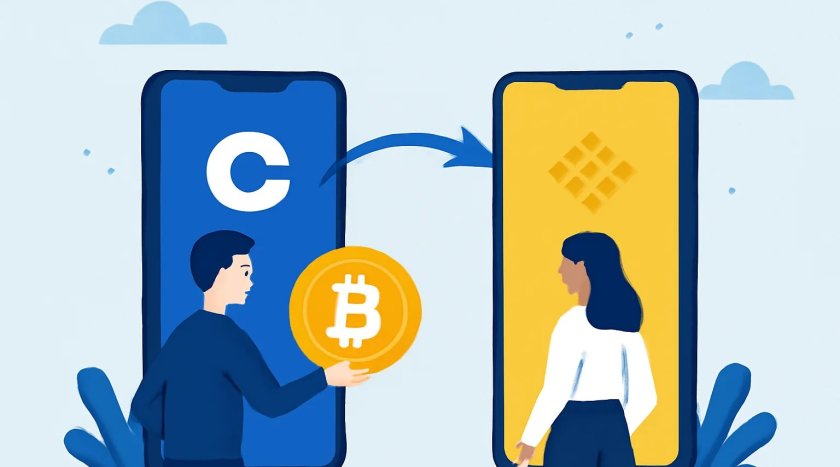 Как перевести криптовалюту с Coinbase на Binance